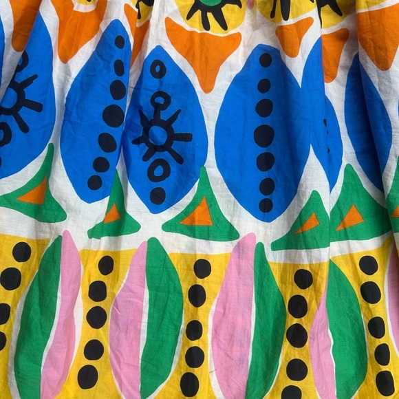 Zara 100% cotton Colorful Patterned Maxi Skirt sz S nwot, 004 - Picture 6 of 6